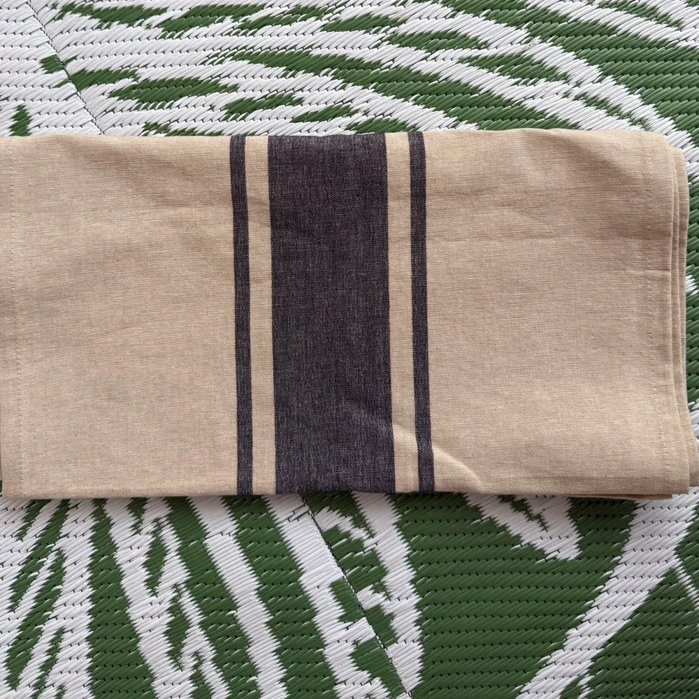 Natural and Gray Table Runner 72” Long Farmhouse Style